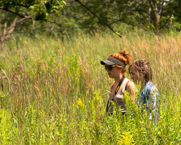Visitors walking the prairie, photo by Roger Pavelle, APS