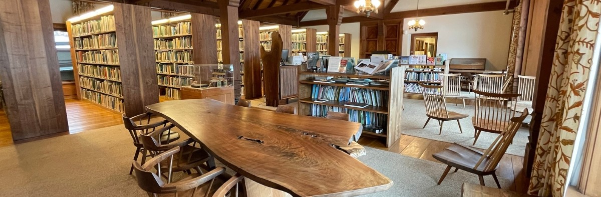 Nakashima furniture in the library